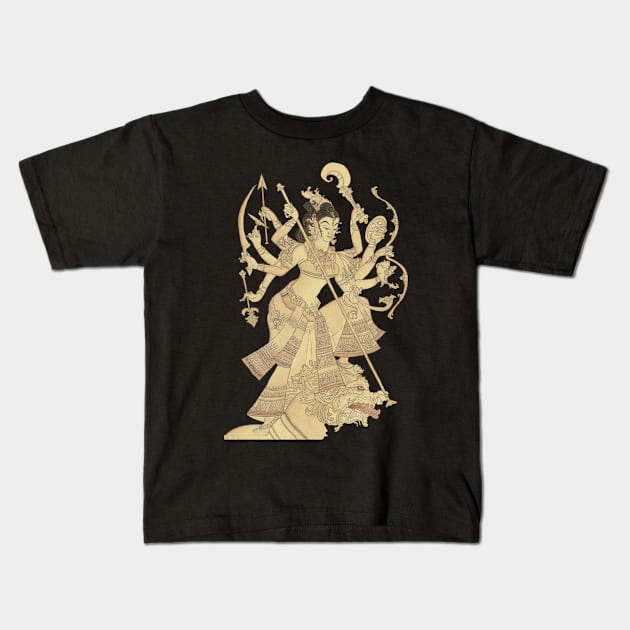 Durga Kids T-Shirt by UndiscoveredWonders